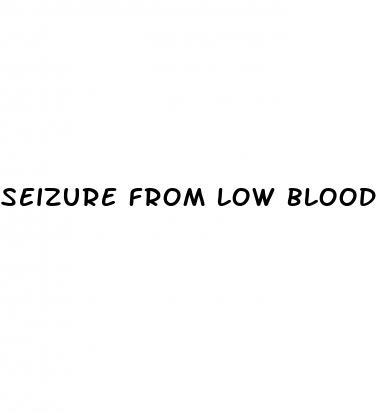 seizure from low blood sugar