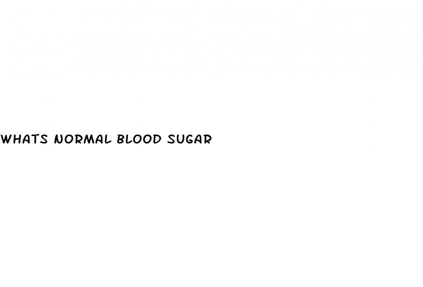 whats normal blood sugar