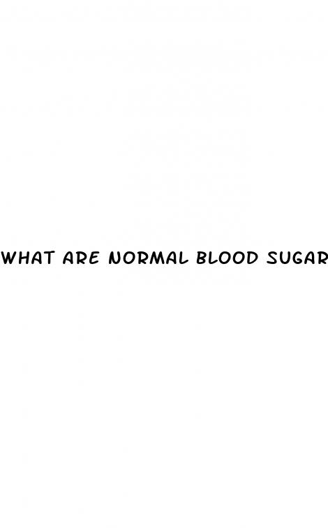 what are normal blood sugar levels before and after meals