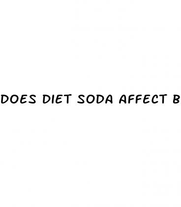 does diet soda affect blood sugar