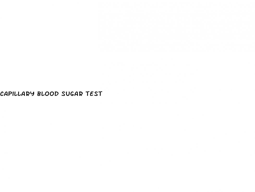 capillary blood sugar test