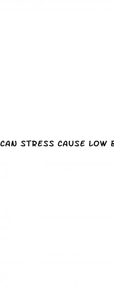 can stress cause low blood sugar levels