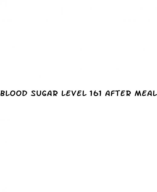 blood sugar level 161 after meal