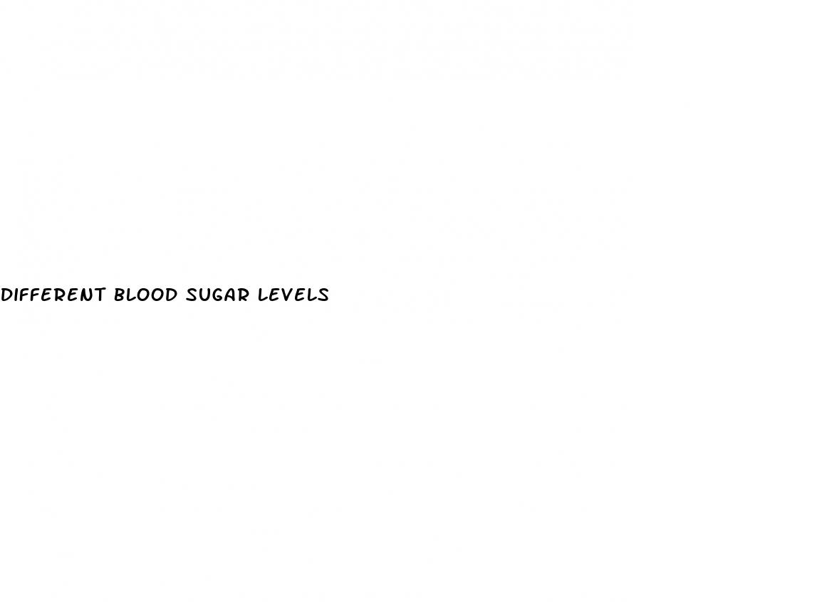 different blood sugar levels
