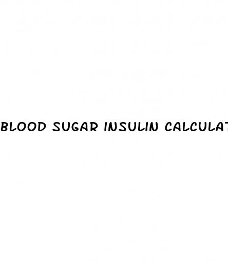 blood sugar insulin calculator