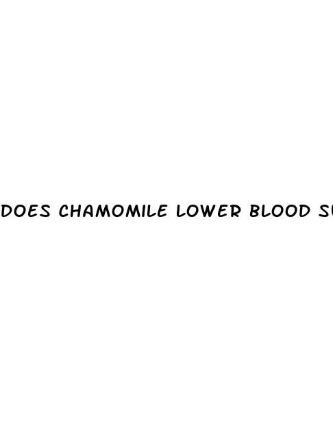 does chamomile lower blood sugar