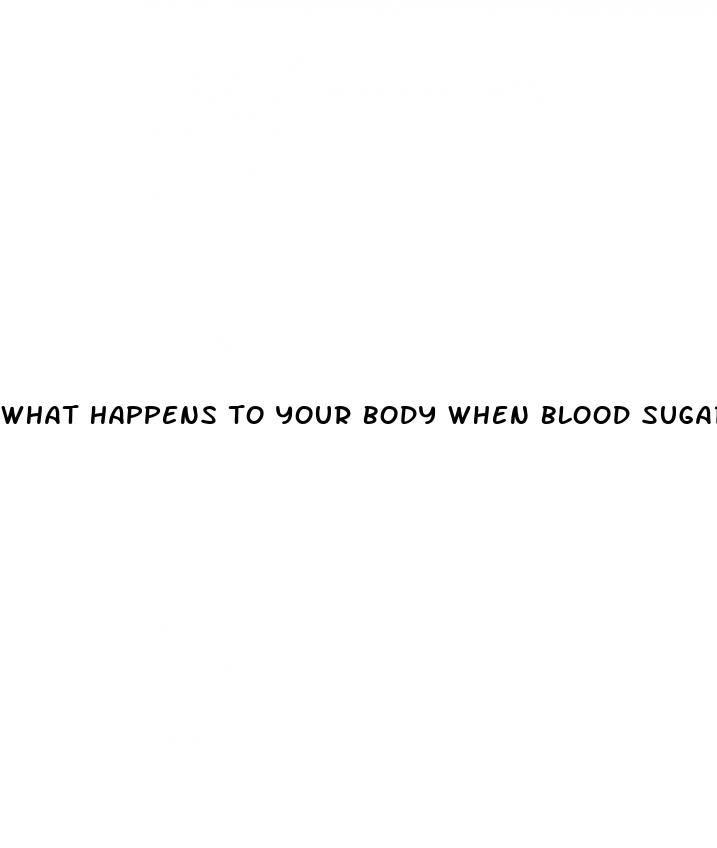 what happens to your body when blood sugar is low