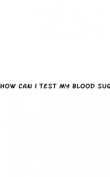 how can i test my blood sugar