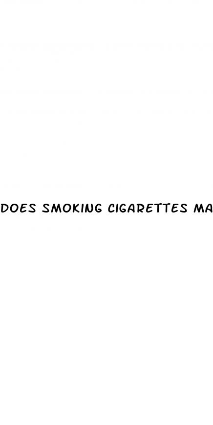 does smoking cigarettes make your blood sugar go up