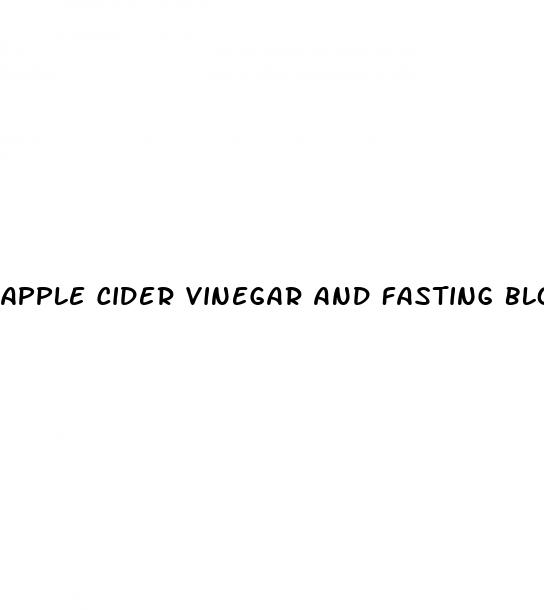 apple cider vinegar and fasting blood sugar