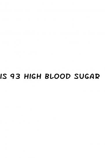 is 93 high blood sugar