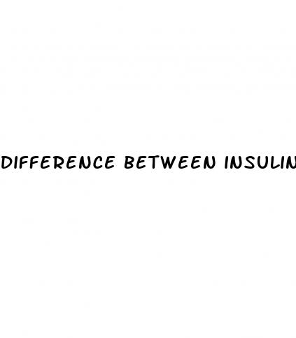difference between insulin and blood sugar