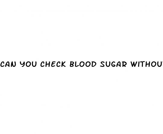 can you check blood sugar without pricking finger