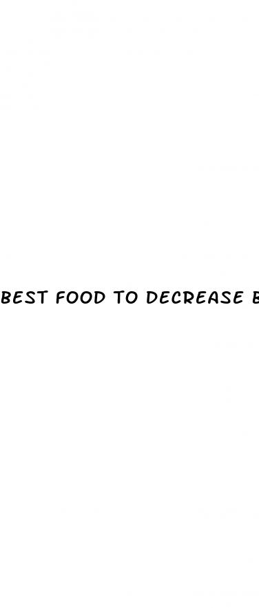best food to decrease blood sugar