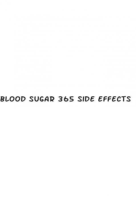 blood sugar 365 side effects