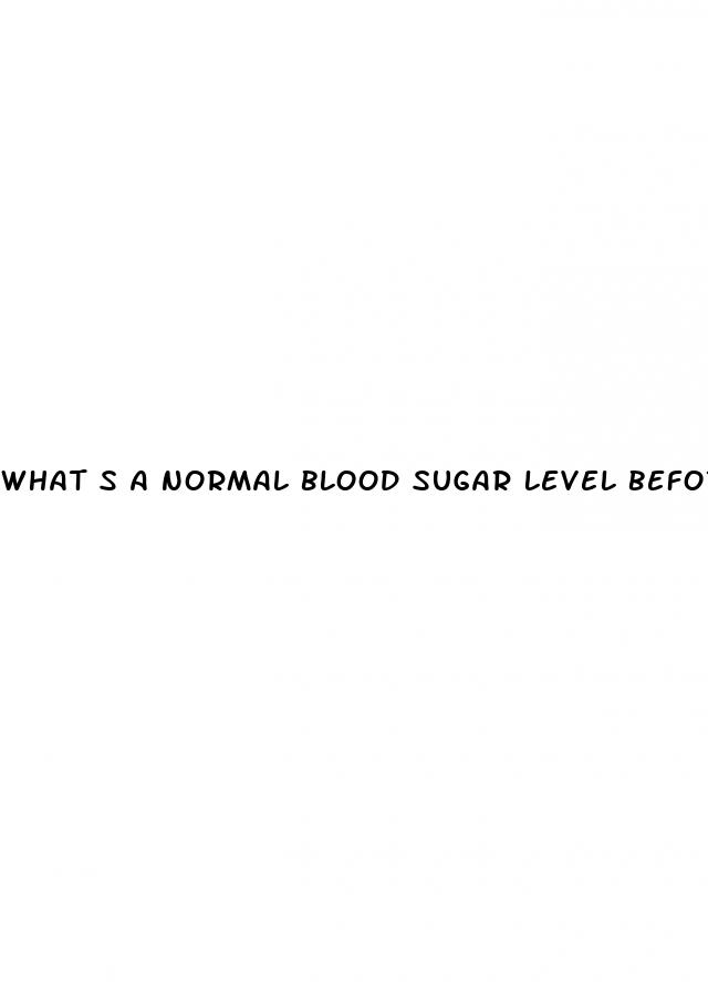 what s a normal blood sugar level before eating