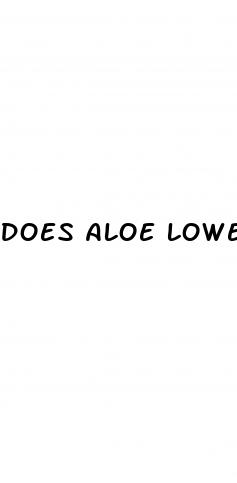 does aloe lower blood sugar