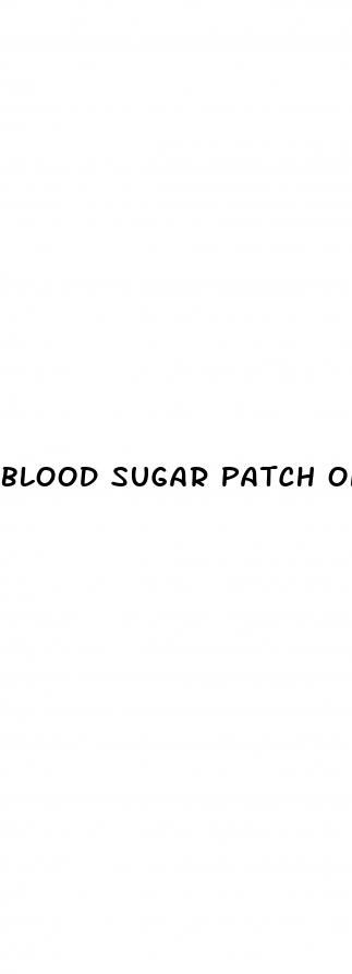 blood sugar patch on arm