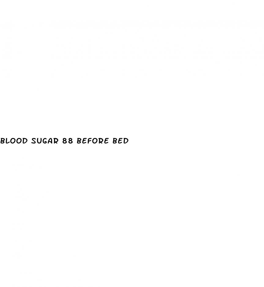 blood sugar 88 before bed