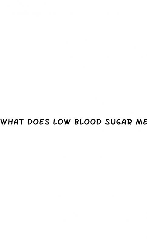 what does low blood sugar mean in non diabetics