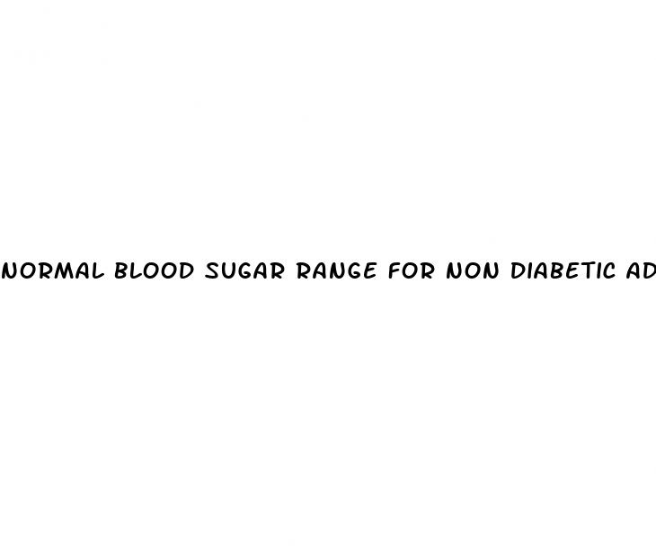 normal blood sugar range for non diabetic adults