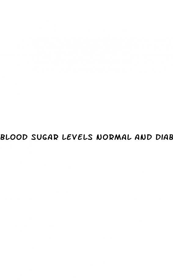 blood sugar levels normal and diabetic