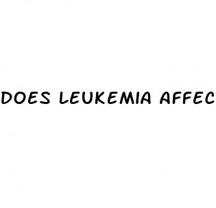does leukemia affect blood sugar
