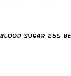 blood sugar 265 before eating