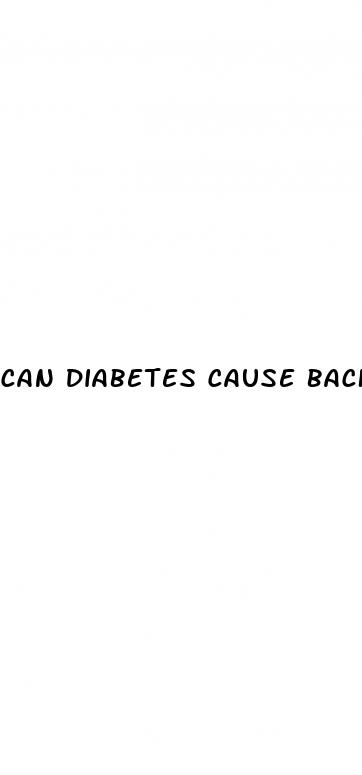 can diabetes cause back pain