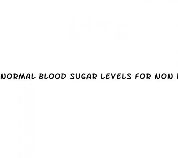 normal blood sugar levels for non diabetic adults