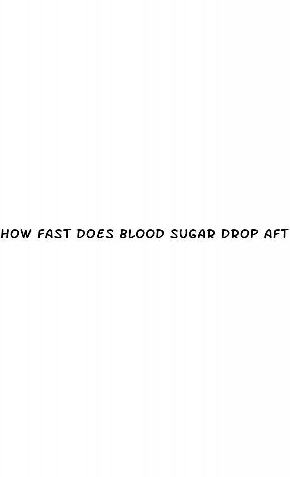 how fast does blood sugar drop after eating