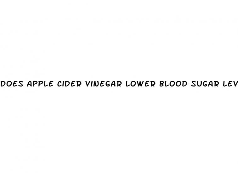 does apple cider vinegar lower blood sugar levels