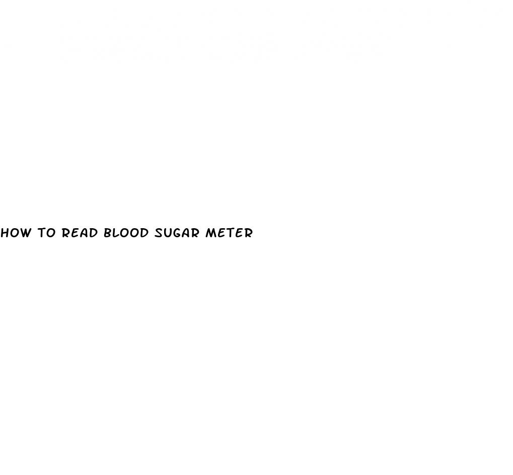 how to read blood sugar meter