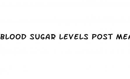 blood sugar levels post meal