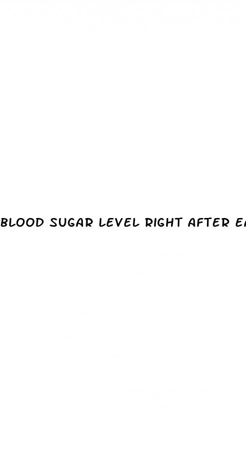 blood sugar level right after eating