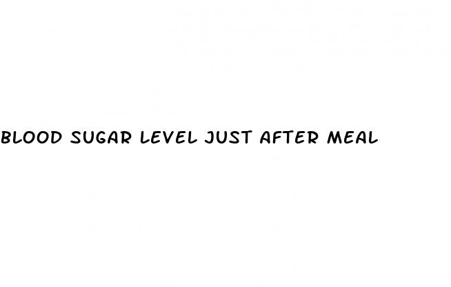 blood sugar level just after meal