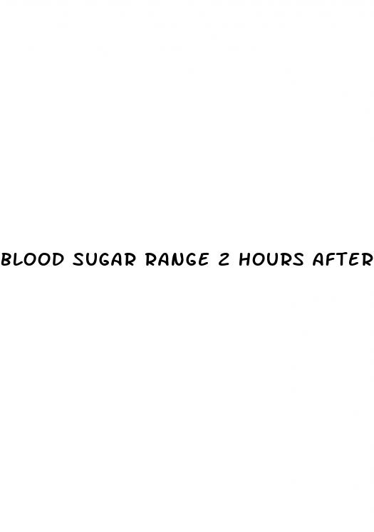 blood sugar range 2 hours after meal
