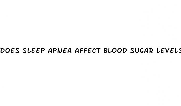 does sleep apnea affect blood sugar levels