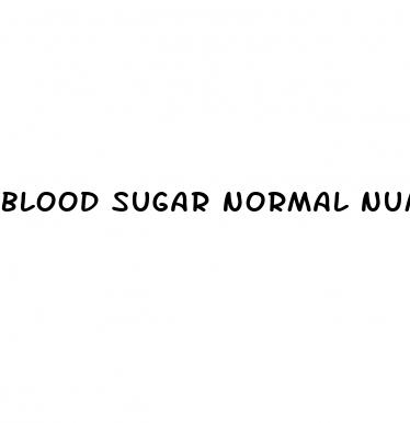 blood sugar normal numbers