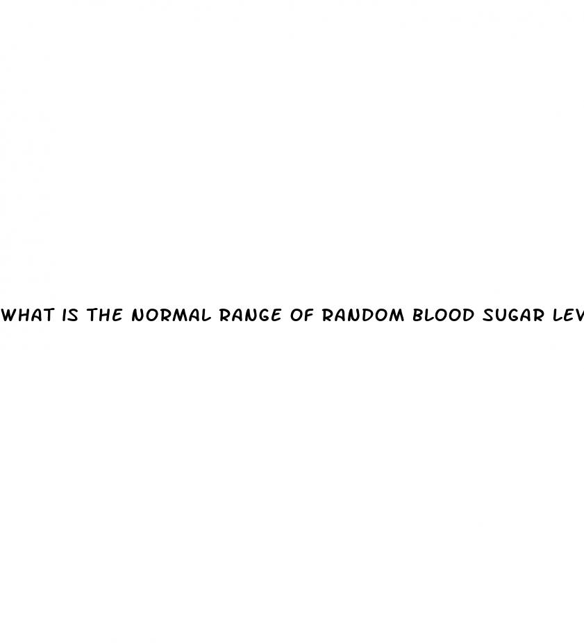 what is the normal range of random blood sugar level