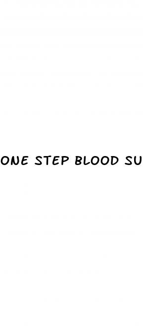 one step blood sugar meter