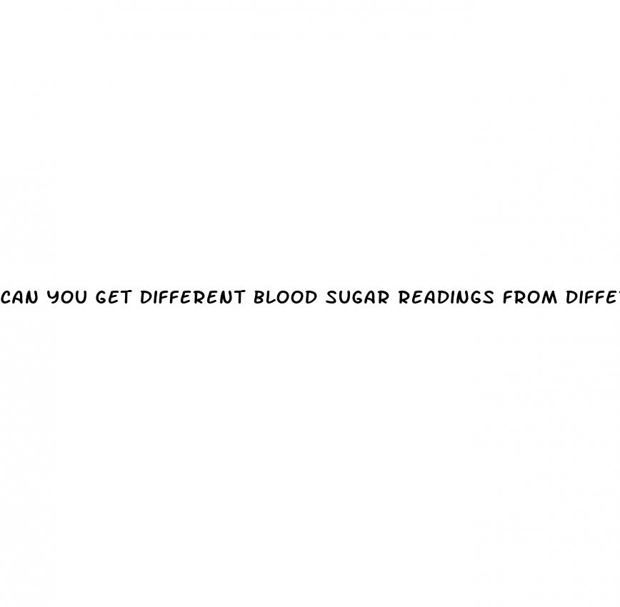 can you get different blood sugar readings from different fingers