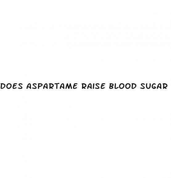 does aspartame raise blood sugar