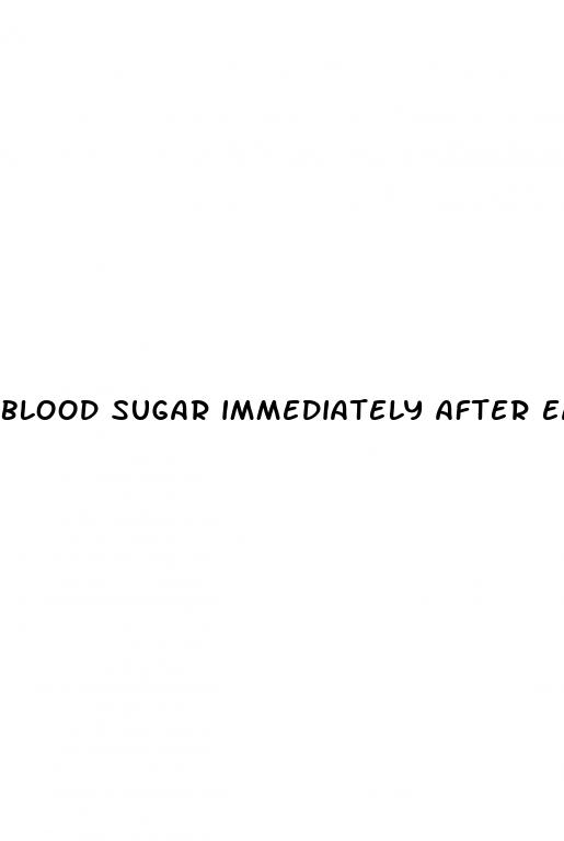 blood sugar immediately after eating