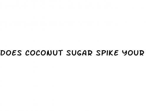 does coconut sugar spike your blood sugar