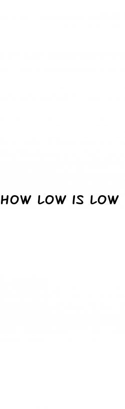 how low is low blood sugar level