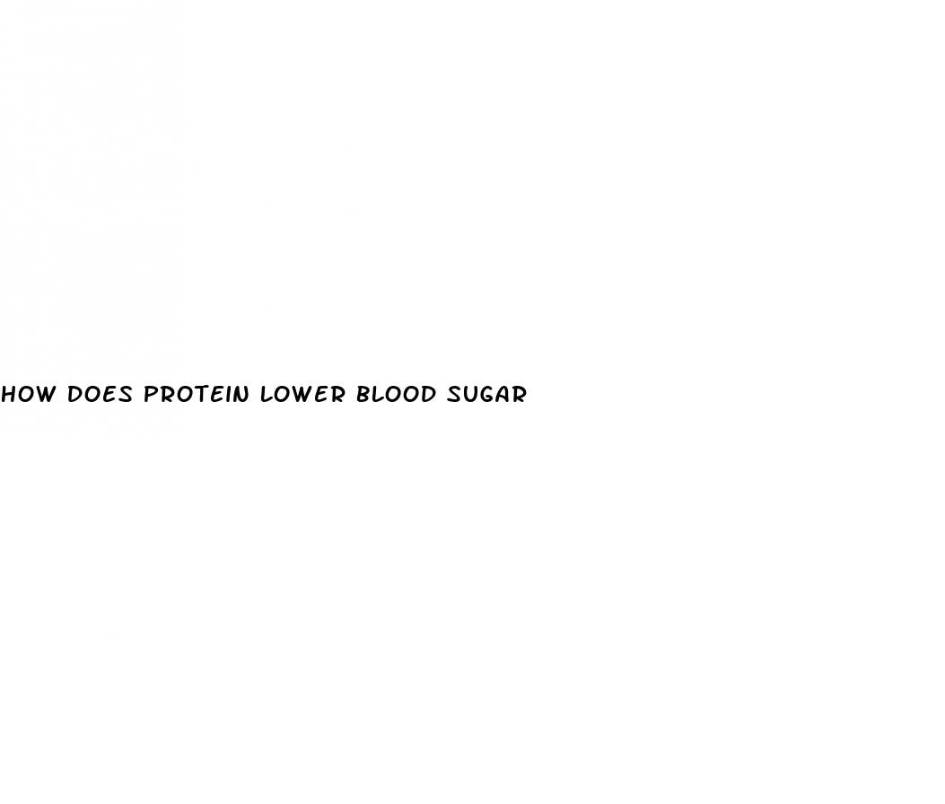 how does protein lower blood sugar