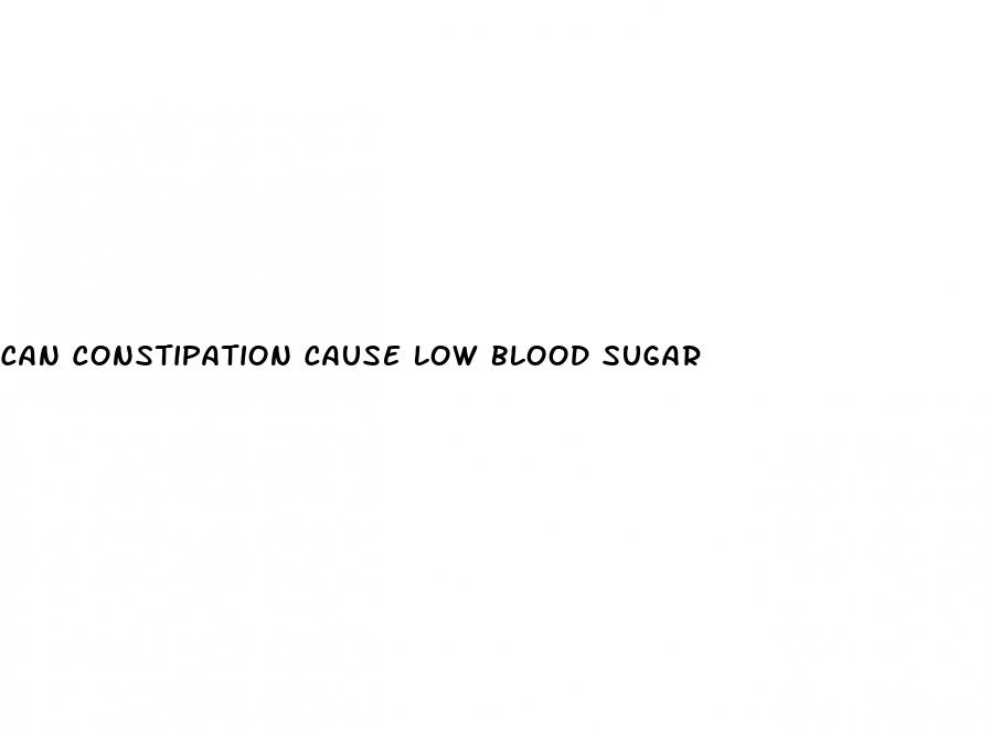 can constipation cause low blood sugar