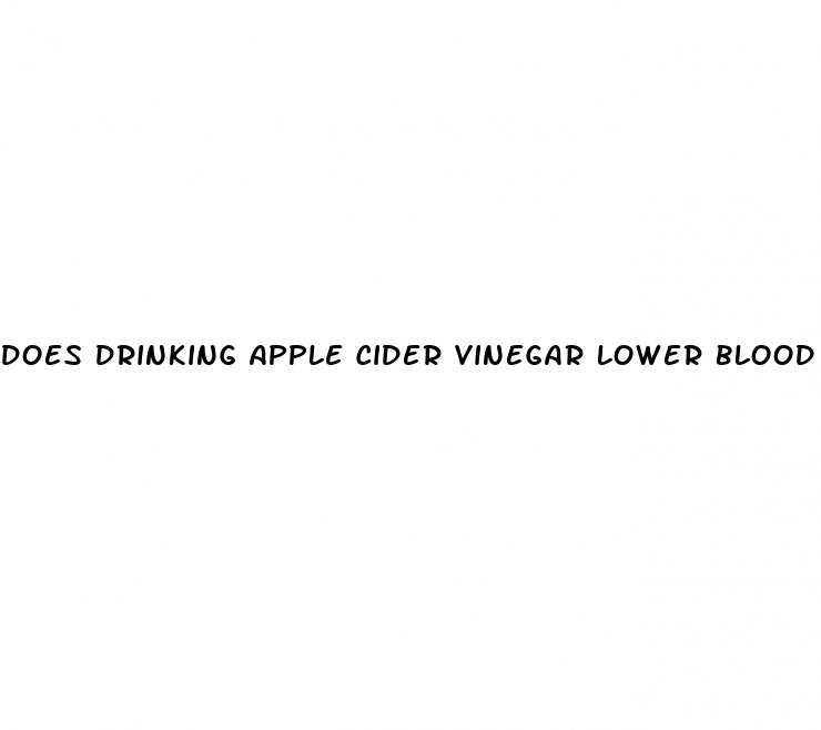 does drinking apple cider vinegar lower blood sugar