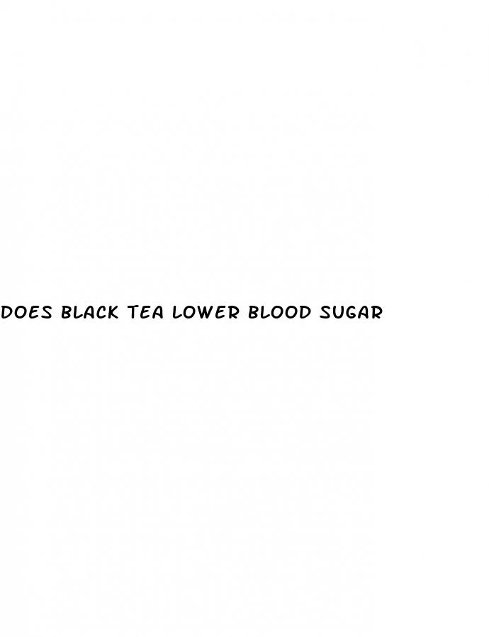 does black tea lower blood sugar